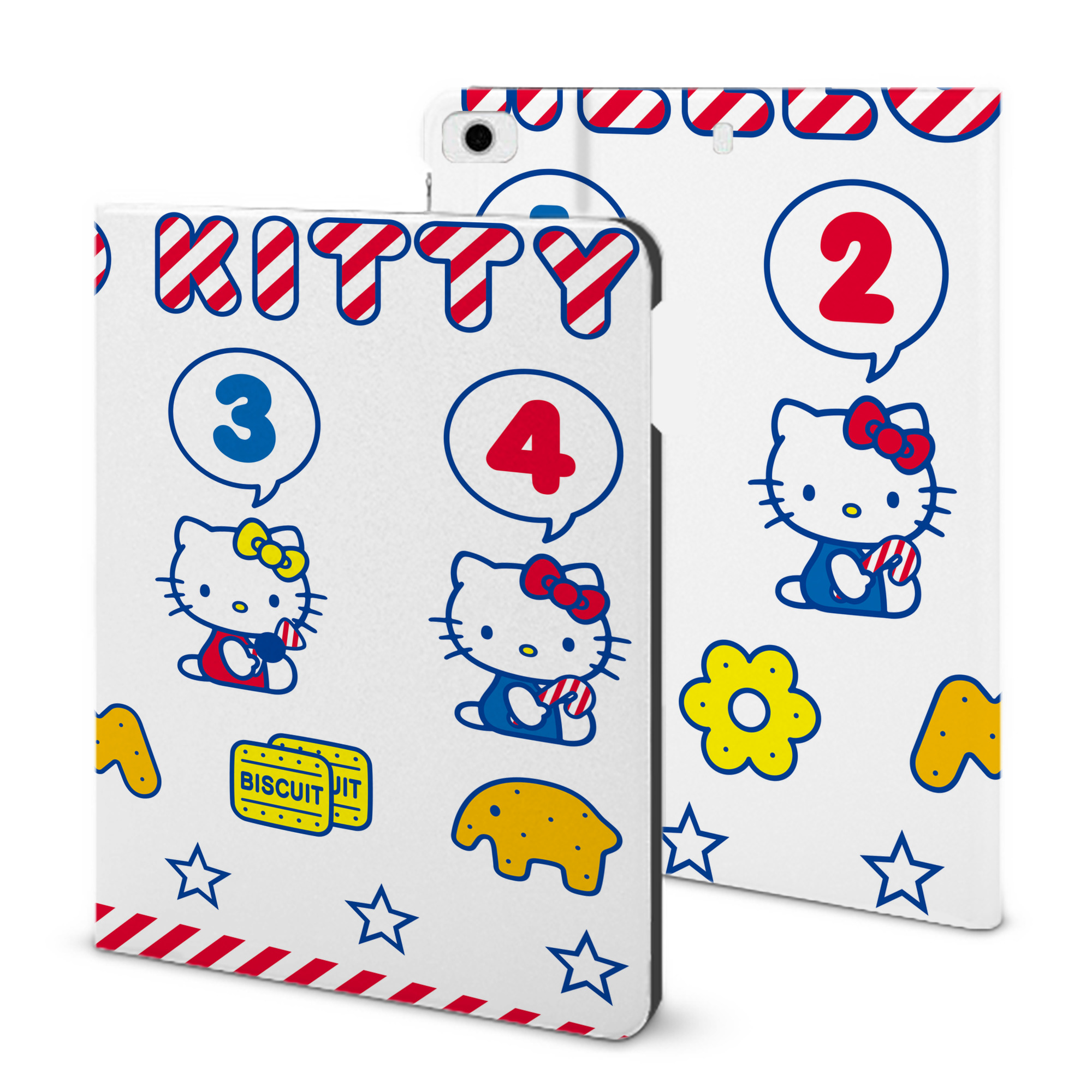 （画像用） Hello Kitty ハローキティ IPad ケース ブック型 PUレザー TPU 耐衝撃 軽量 薄型 ペン収納なし 全面保護 IPad 各モデル対応